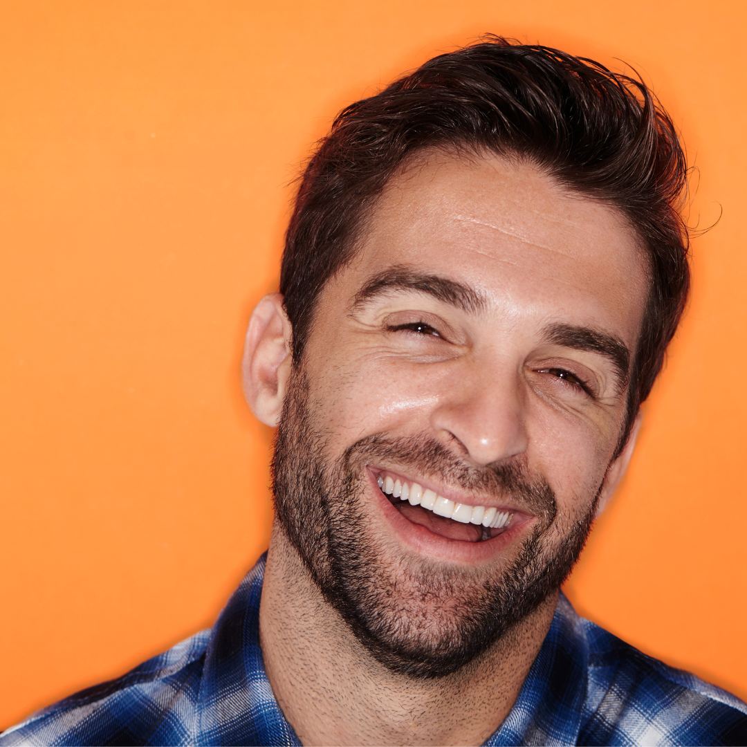 Beard stubble on a man