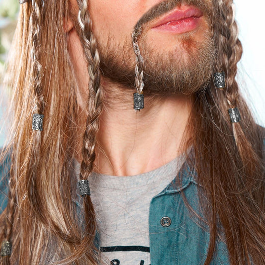 beard with jewelry attached