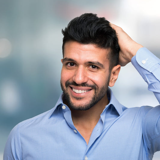 smiling man with beard