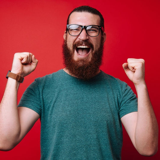 Men with beard  happy to debunk common beard myths