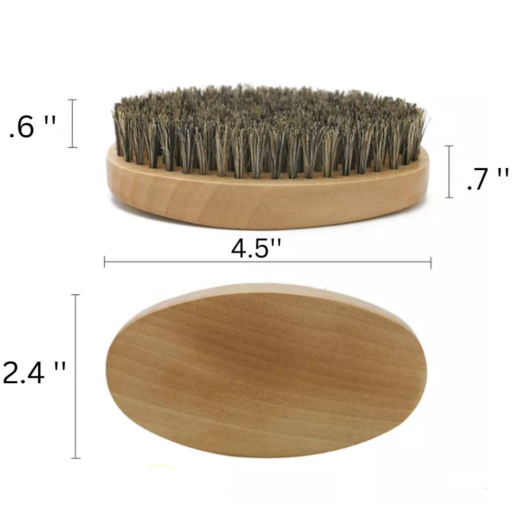 Dimensions of a boar's hair beard brush